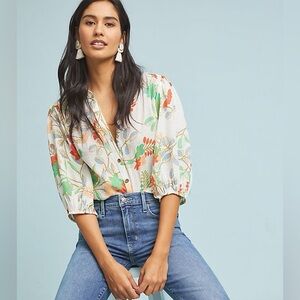 Maeve by Anthropologie NWOT gorgeous tie front blouse